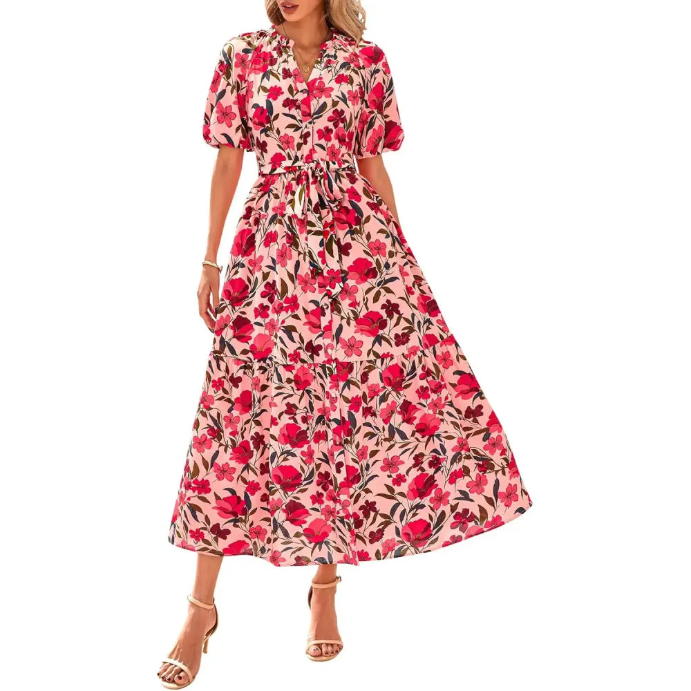 Women Summer Floral Maxi Dresses