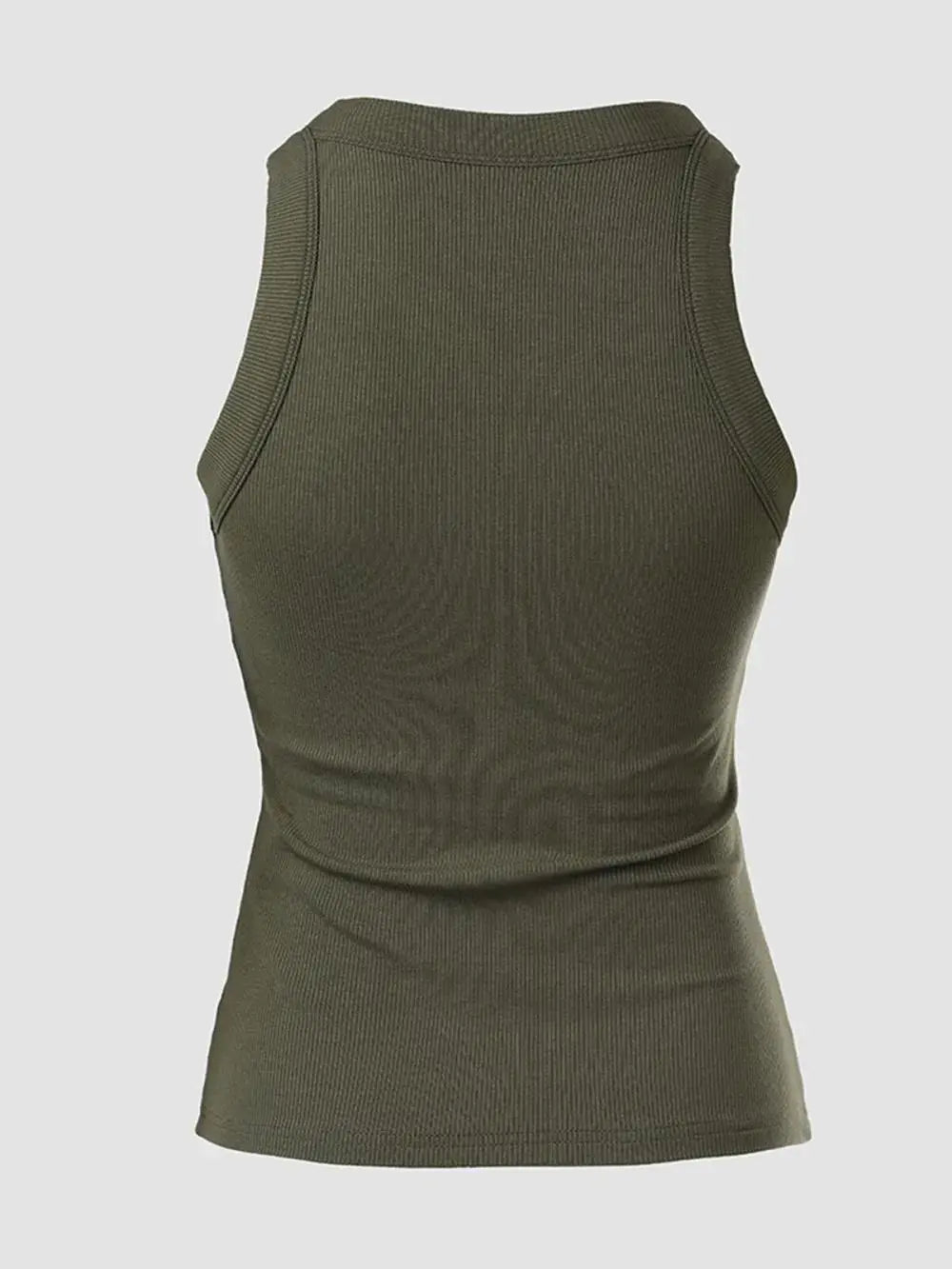 Round Neck Built-in Bra Ribbed Tank Top/Ribbed Built-in Bra Tank Top