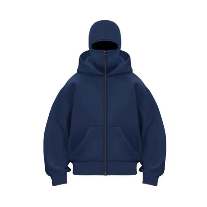 Zip Up Double Layer Hoodie