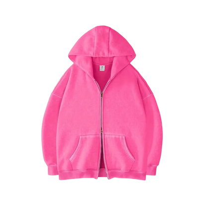 Unisex Oversized zip up hoodie