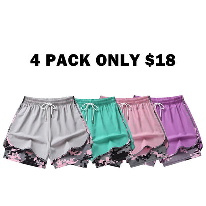 women’s casual athletic shorts with built-in liner