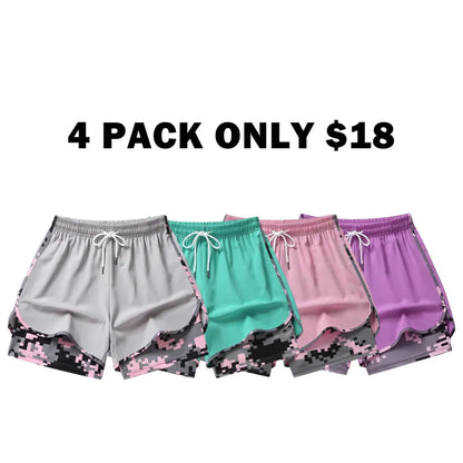 women’s casual athletic shorts with built-in liner