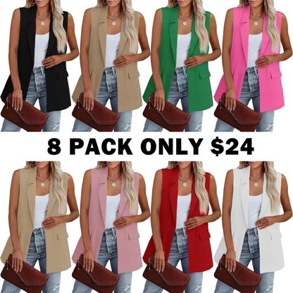 Women's Sleeveless Blazer Vest