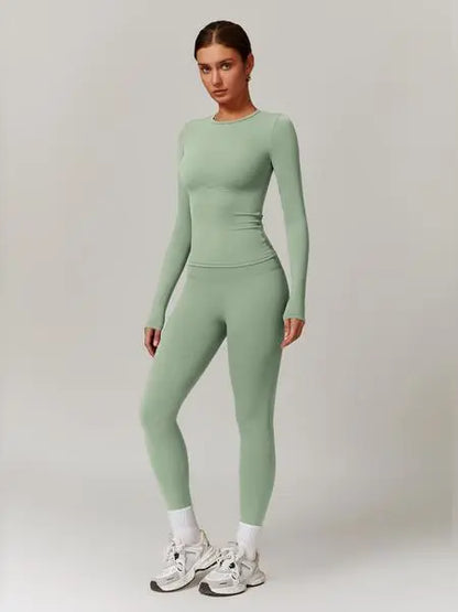 Skinny Tee & High Waist Leggings Tracksuit Set