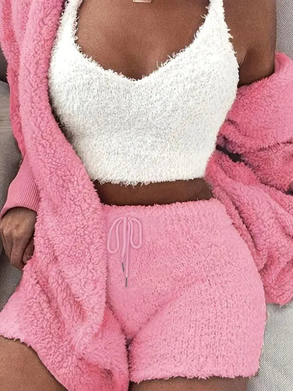Plush Three-piece Pyjama Set