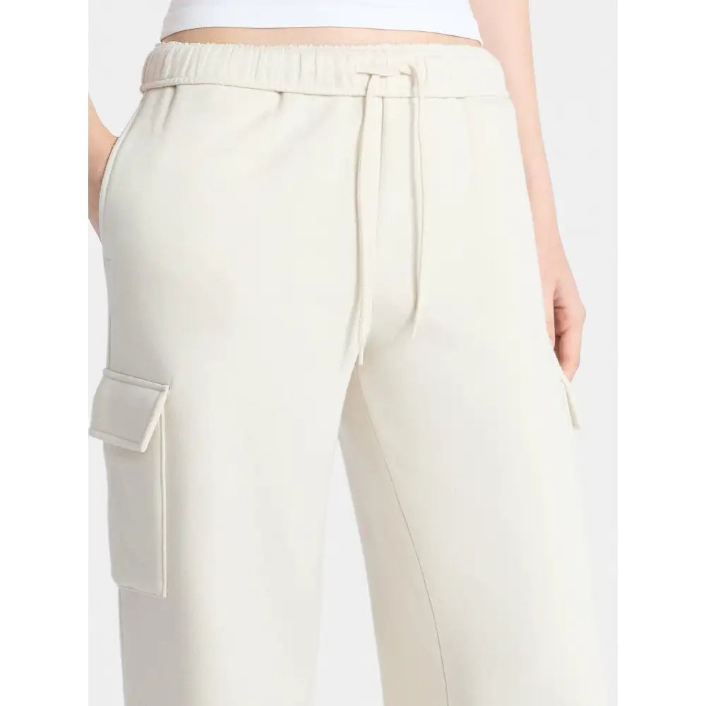 Fleece Half Zip Pullover & Cargo Wide-Leg Pants 2-Piece Set