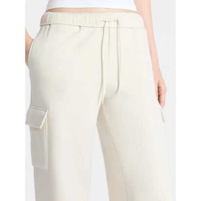 Fleece Half Zip Pullover & Cargo Wide-Leg Pants 2-Piece Set