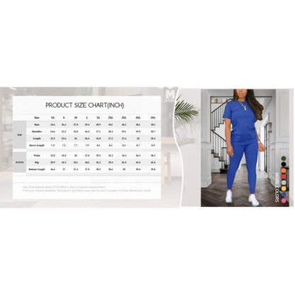Fitted Round Neck Tee & Skinny Pants 2-Piece