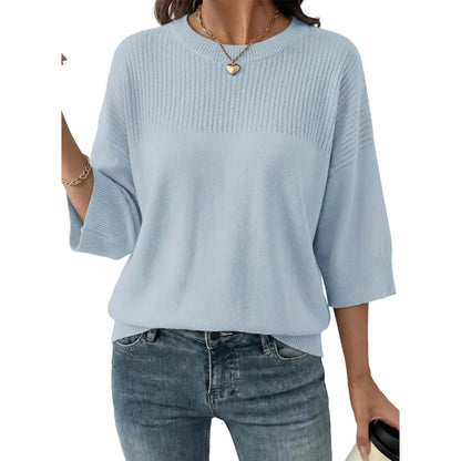 Women‘s Half Sleeve Casual Oversized Trendy Sweaters