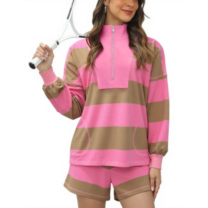 Women's Striped Lounge Set 2 Piece Set