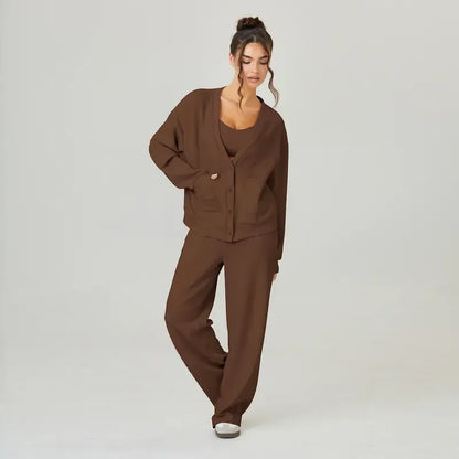 Women's Slouchy Solid Color Soft Two Piece Set