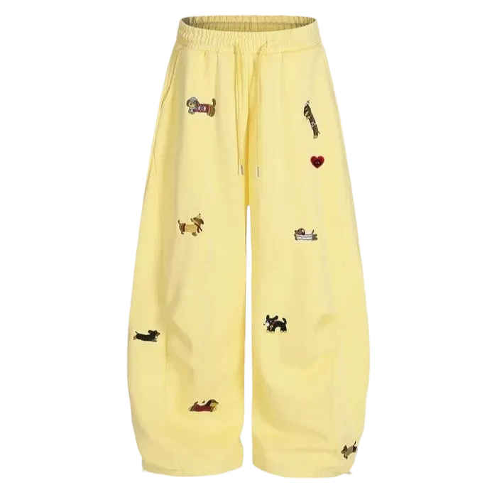 Puppy Loose Fit Tube Sweatpants