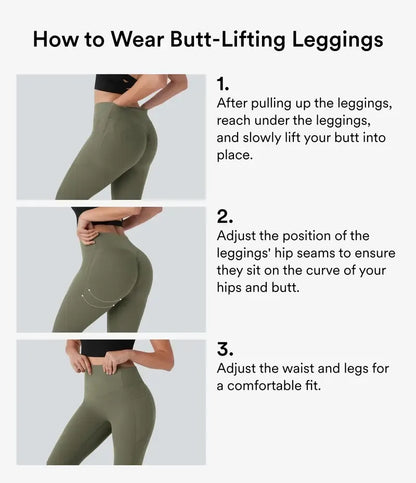 High Waisted Scrunch Butt Lifting Tummy Control Pocket Shaping Training Leggings