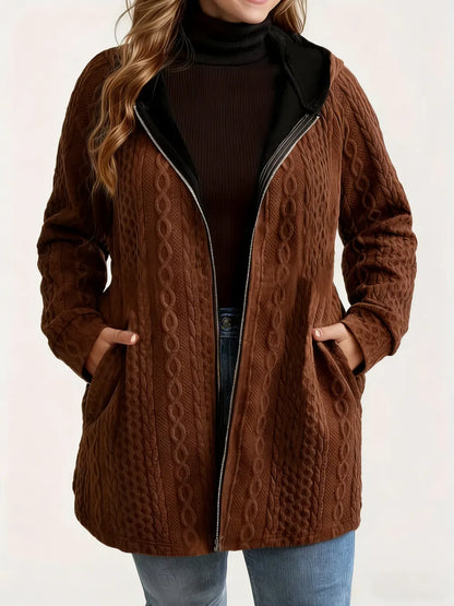 Women's Solid Color Pocket Coat
