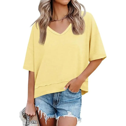 Womens Summer V Neck T Shirts
