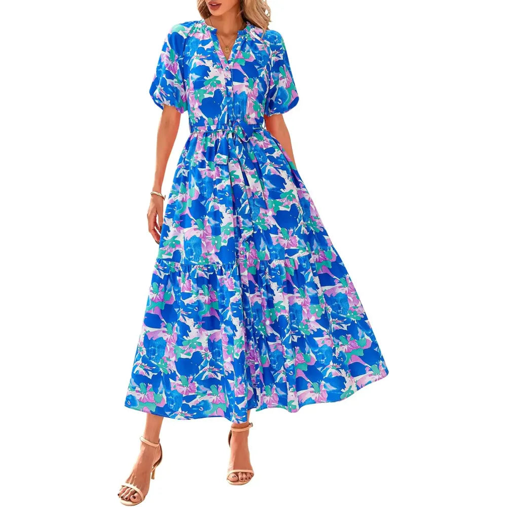 Women Summer Floral Maxi Dresses