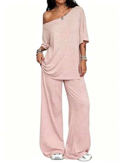 Women's Casual Solid Color Sport Two-Piece Set
