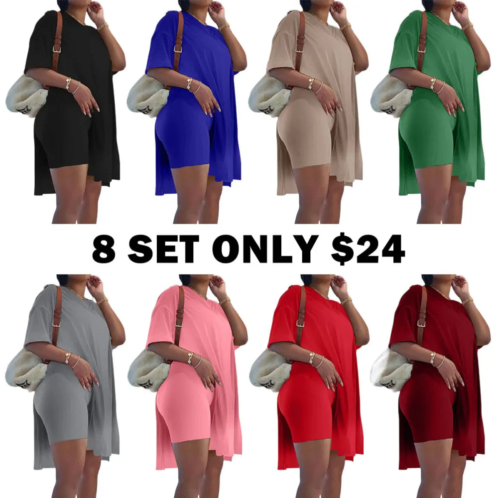 Plus Size 2 Piece Outfits Short