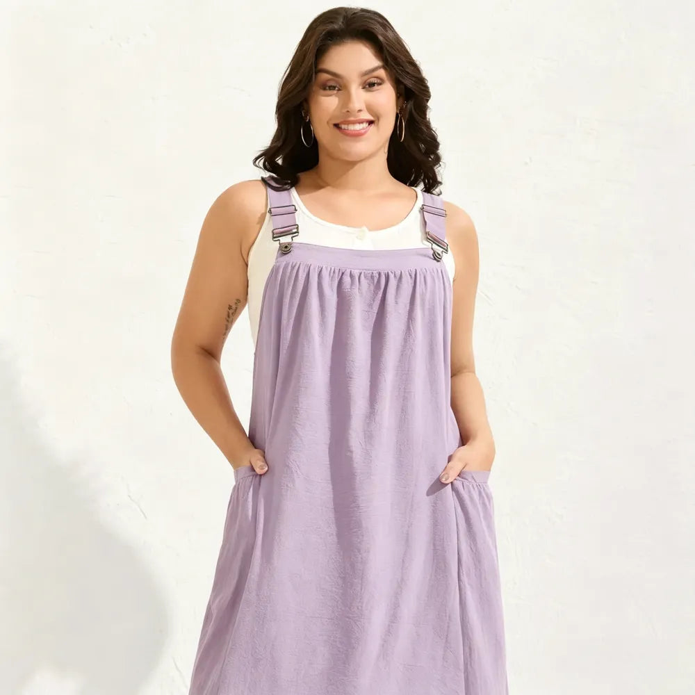 Cotton Pinafore Overall Dress