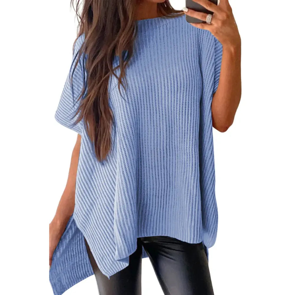 Oversized Cozy Ribbed Knit Top