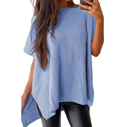 Oversized Cozy Ribbed Knit Top