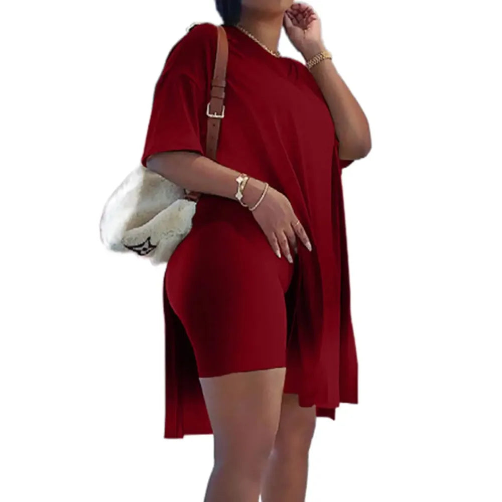 Plus Size 2 Piece Outfits Short