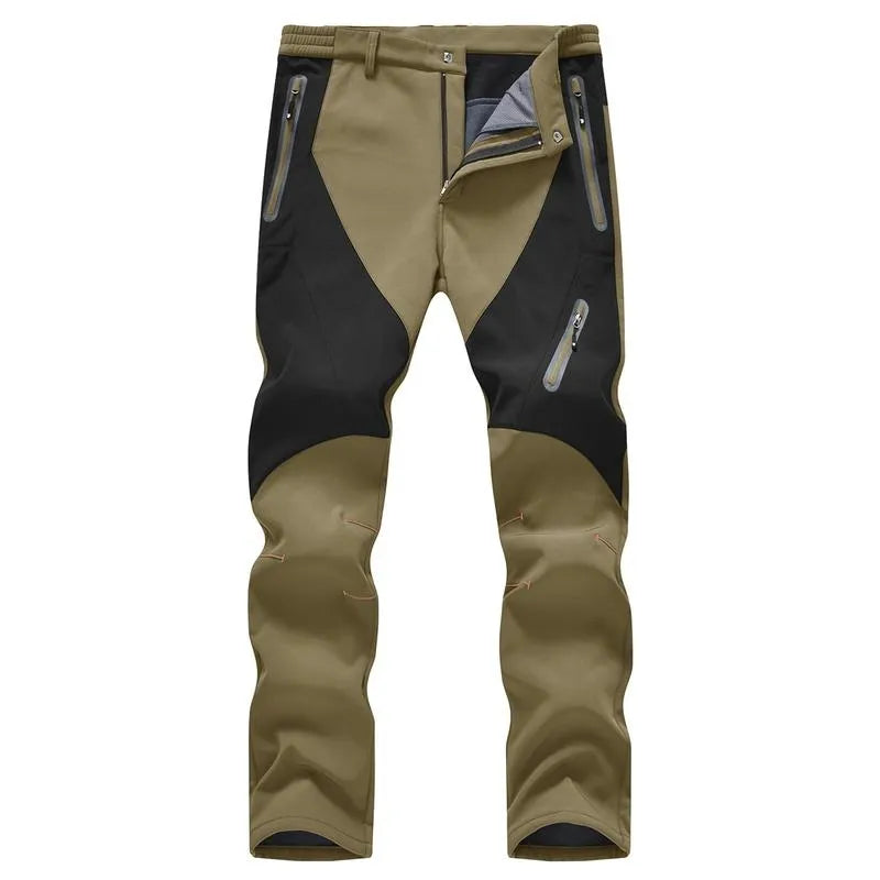 Men's Waterproof Pants Insulated Cold weather Hiking Winter Snow Ski Softshell Outdoor Pants