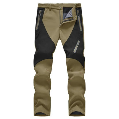 Men's Waterproof Pants Insulated Cold weather Hiking Winter Snow Ski Softshell Outdoor Pants
