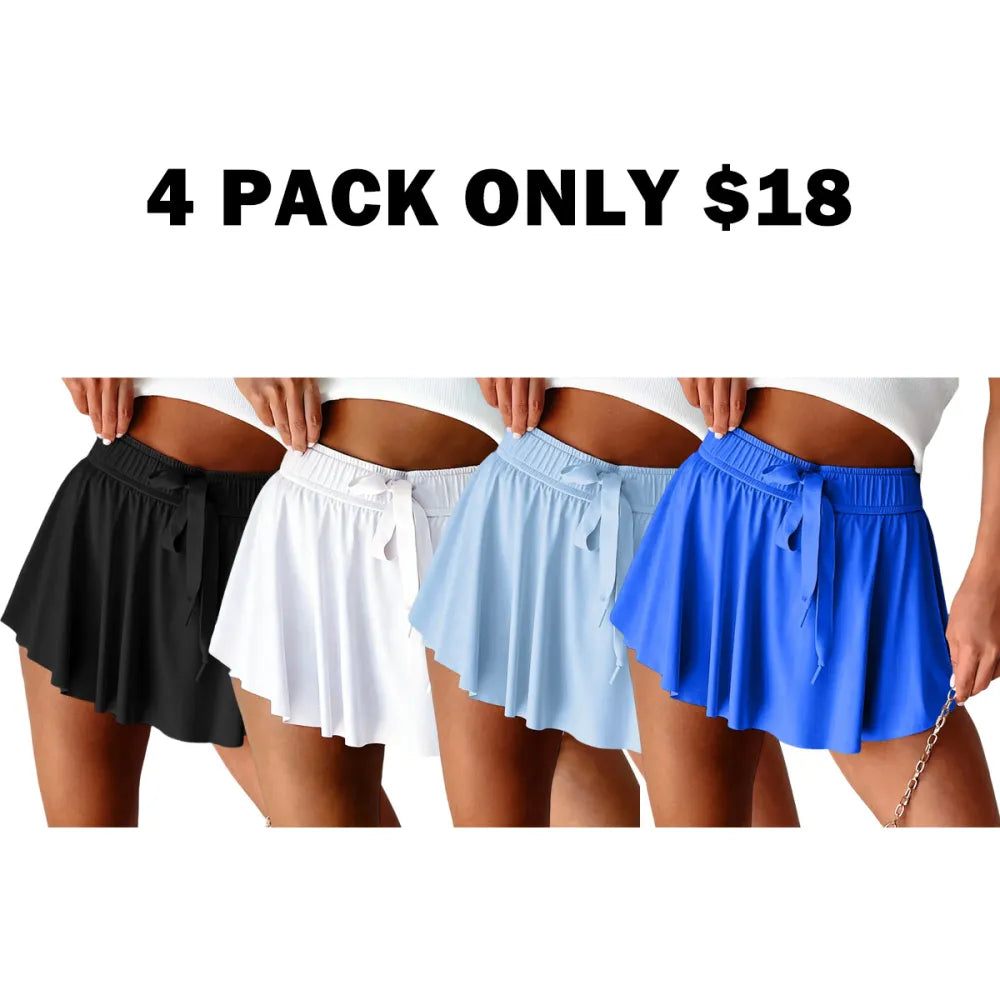 Women's Drawstring High Waist Tennis Skort