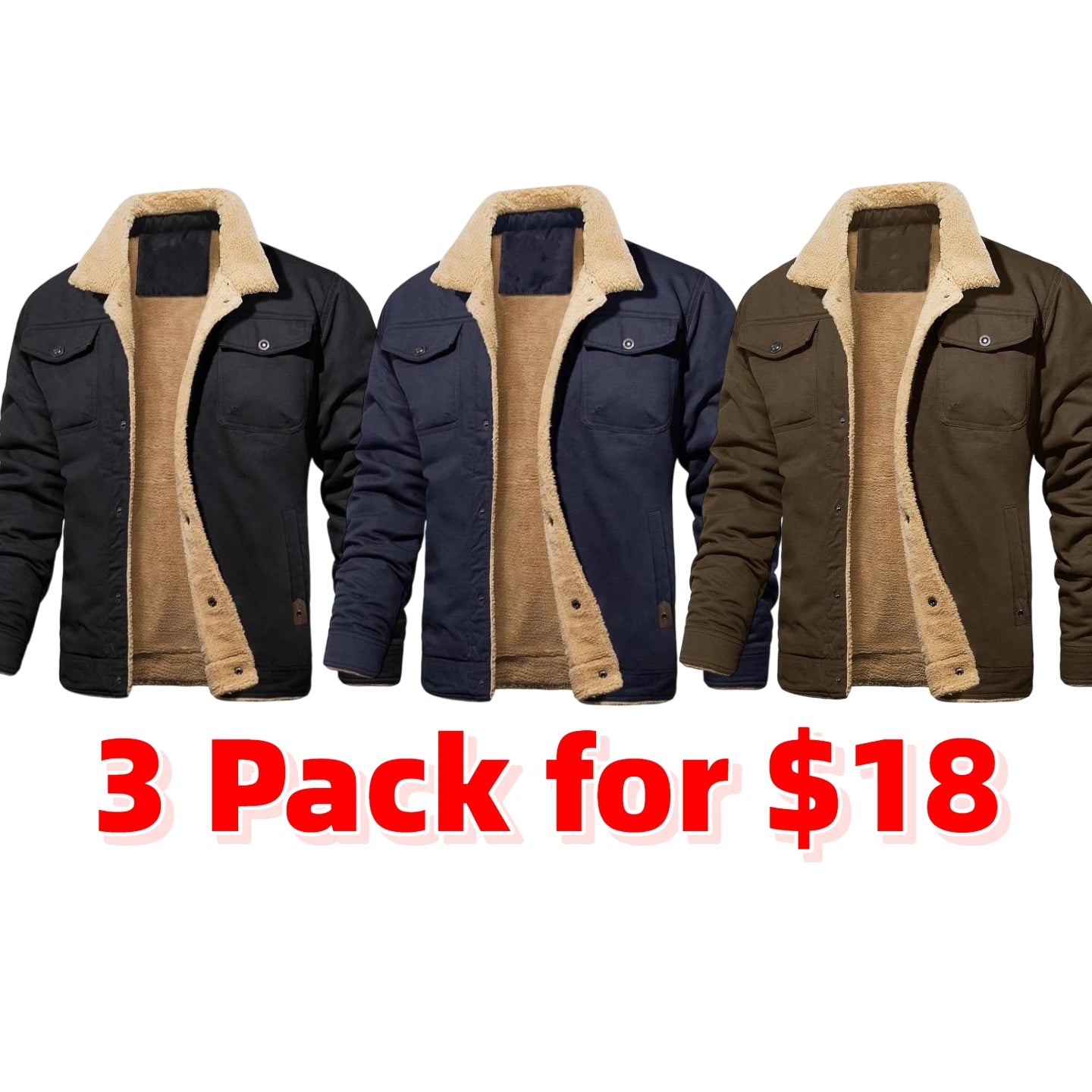 Men's Sherpa Lined Winter Trucker Jacket