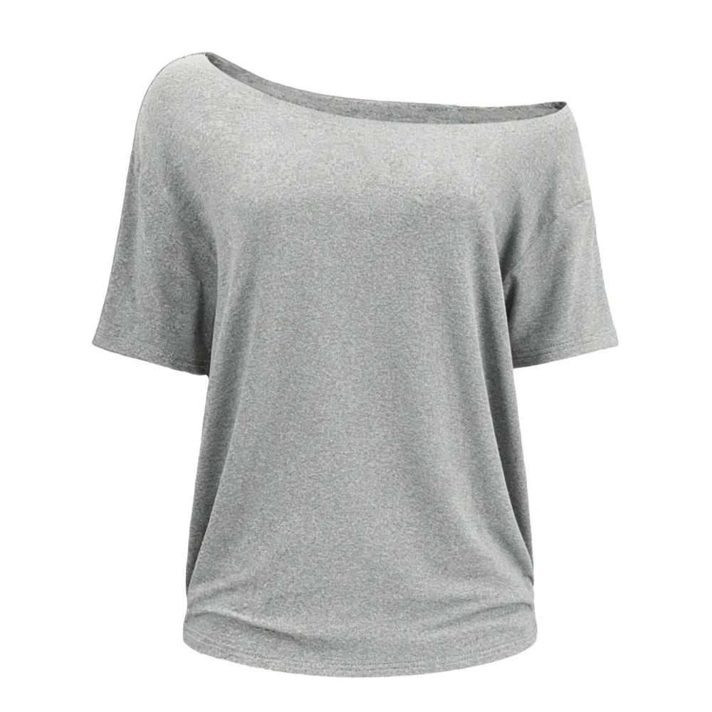 Women's Solid-Color Versatile Short-Sleeve Top
