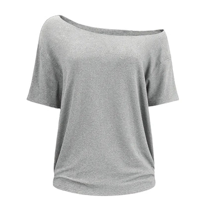 Women's Solid-Color Versatile Short-Sleeve Top