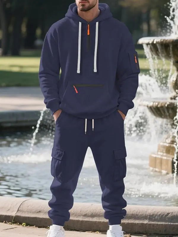 Men's Fleece Lined Casual Set