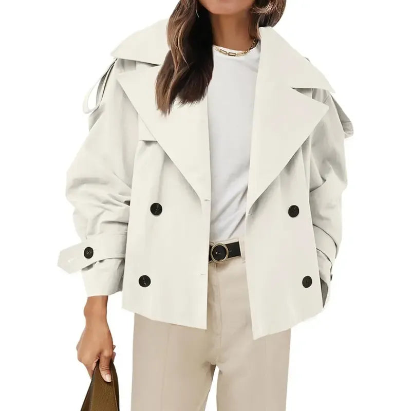 Womens Cropped Trench Coat