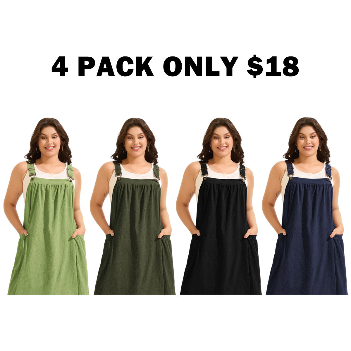 Cotton Pinafore Overall Dress