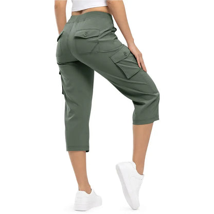 Women's Lightweight Capris Hiking Pants 6 Pockets