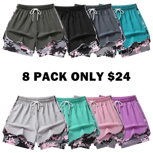 women’s casual athletic shorts with built-in liner