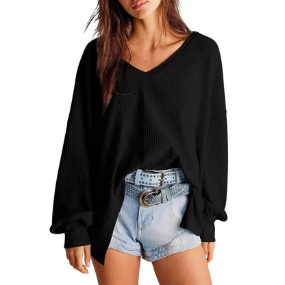 Womens Waffle Knit Tops