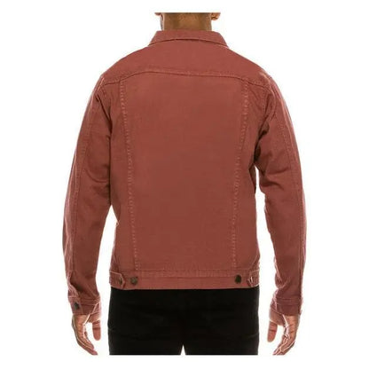 Essential Colored Denim Jacket - Classic Fit Long Sleeve Buttoned Pockets 100% Cotton Menswear Tops