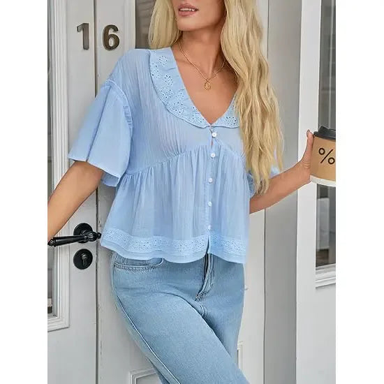 Women's Cropped Babydoll Tops