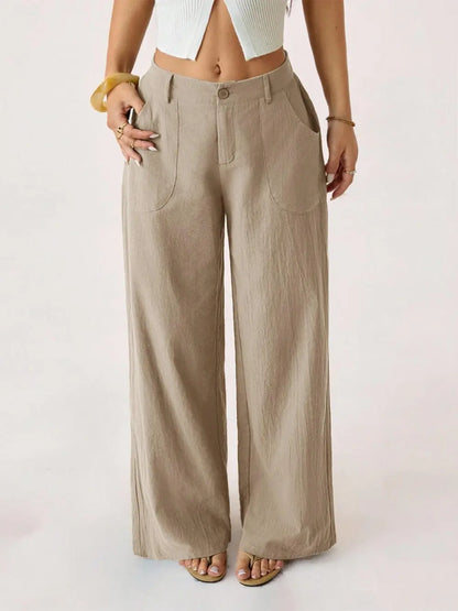Women's Classical Linen Palazzo Pants