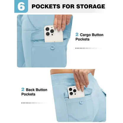 Women's Lightweight Capris Hiking Pants 6 Pockets