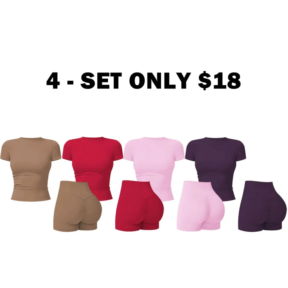 2-Piece Boat Neck Open-Back Workout Set