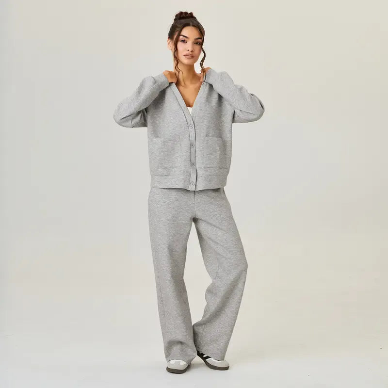 Women's Slouchy Solid Color Soft Two Piece Set