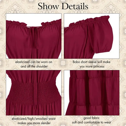 Women Medieval Irish Under Dress Retro Gown