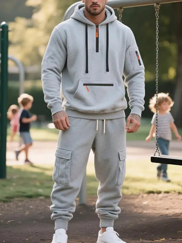 Men's Fleece Lined Casual Set