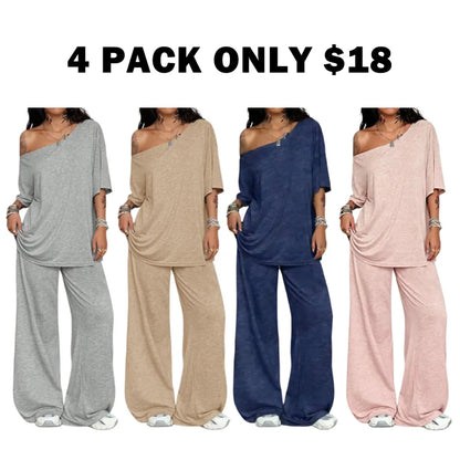 Women's Casual Solid Color Sport Two-Piece Set