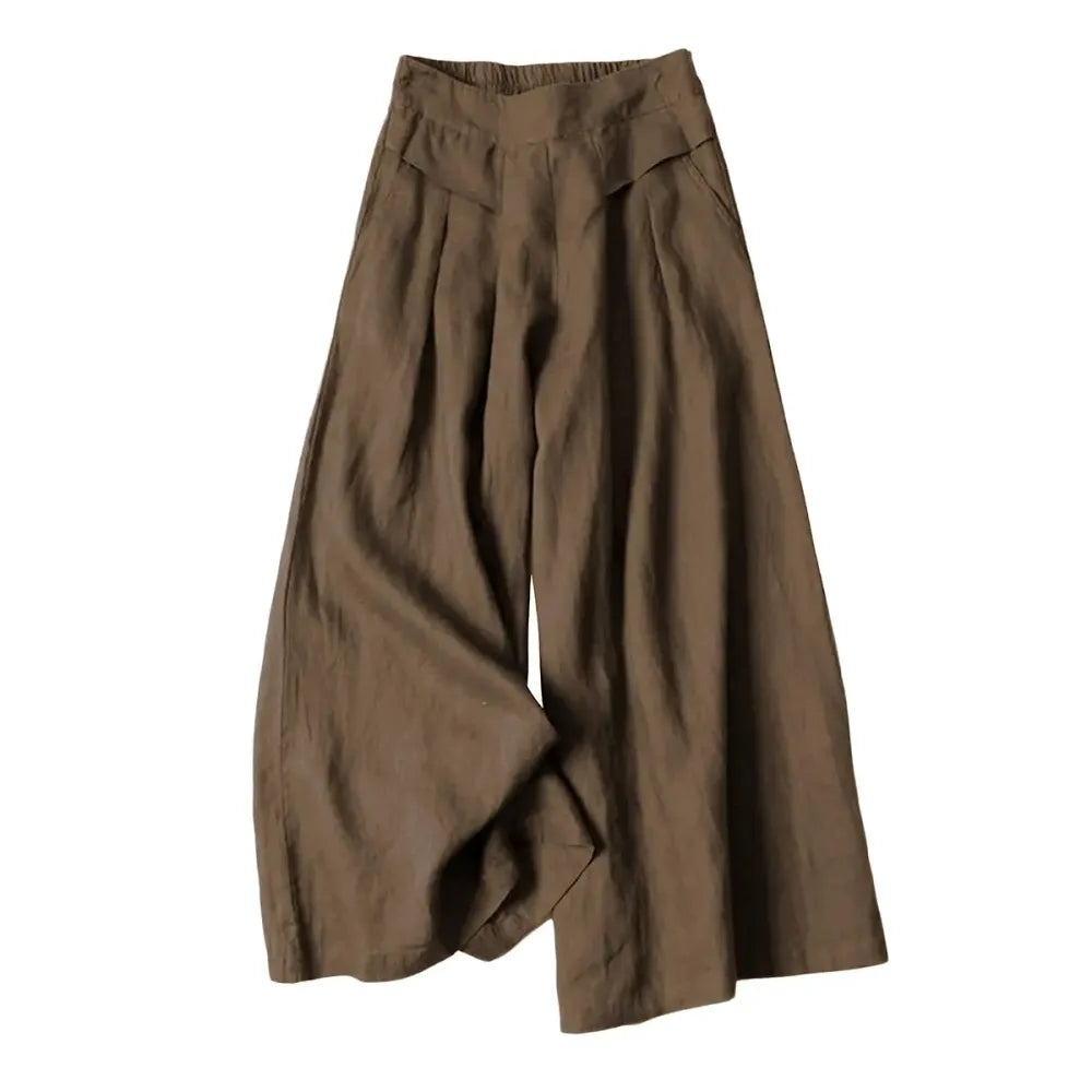 Women's Cotton Linen Culottes Pants