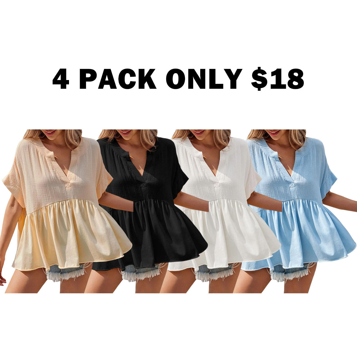 Women’s Summer Babydoll Tops