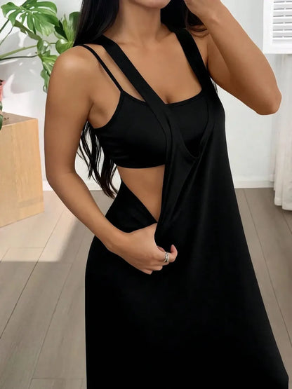 Heather Tank Top & Cutout Maxi Dress Set